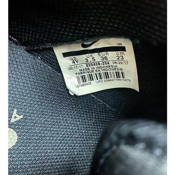 Nike Air Force 1 AF1 Black Olive Brown Green White Sole Size Youth 4 - Picture 10 of 10